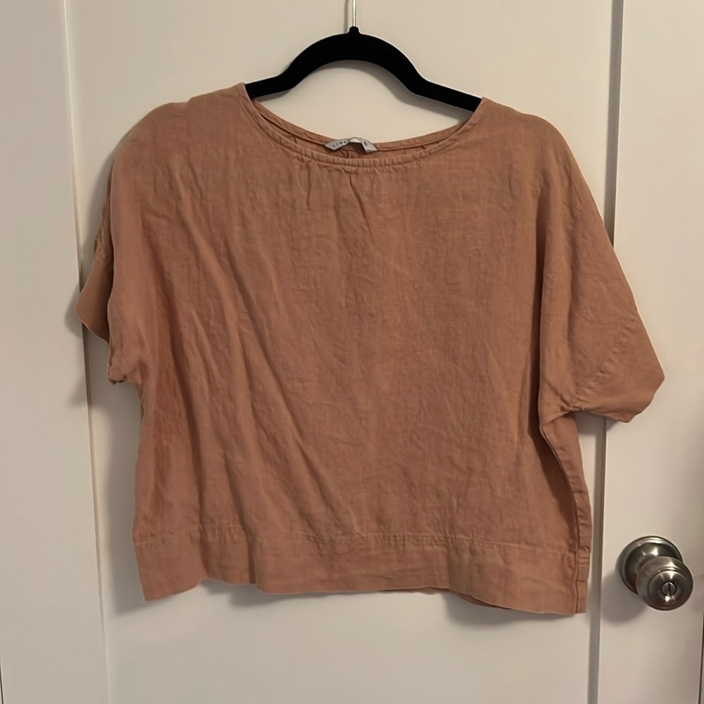 Linenfox Mona Top in dusty pink